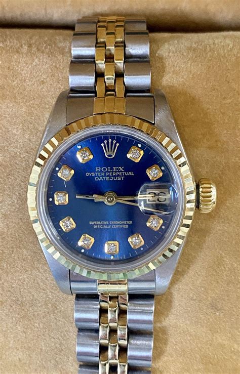 rolex blue face ladies